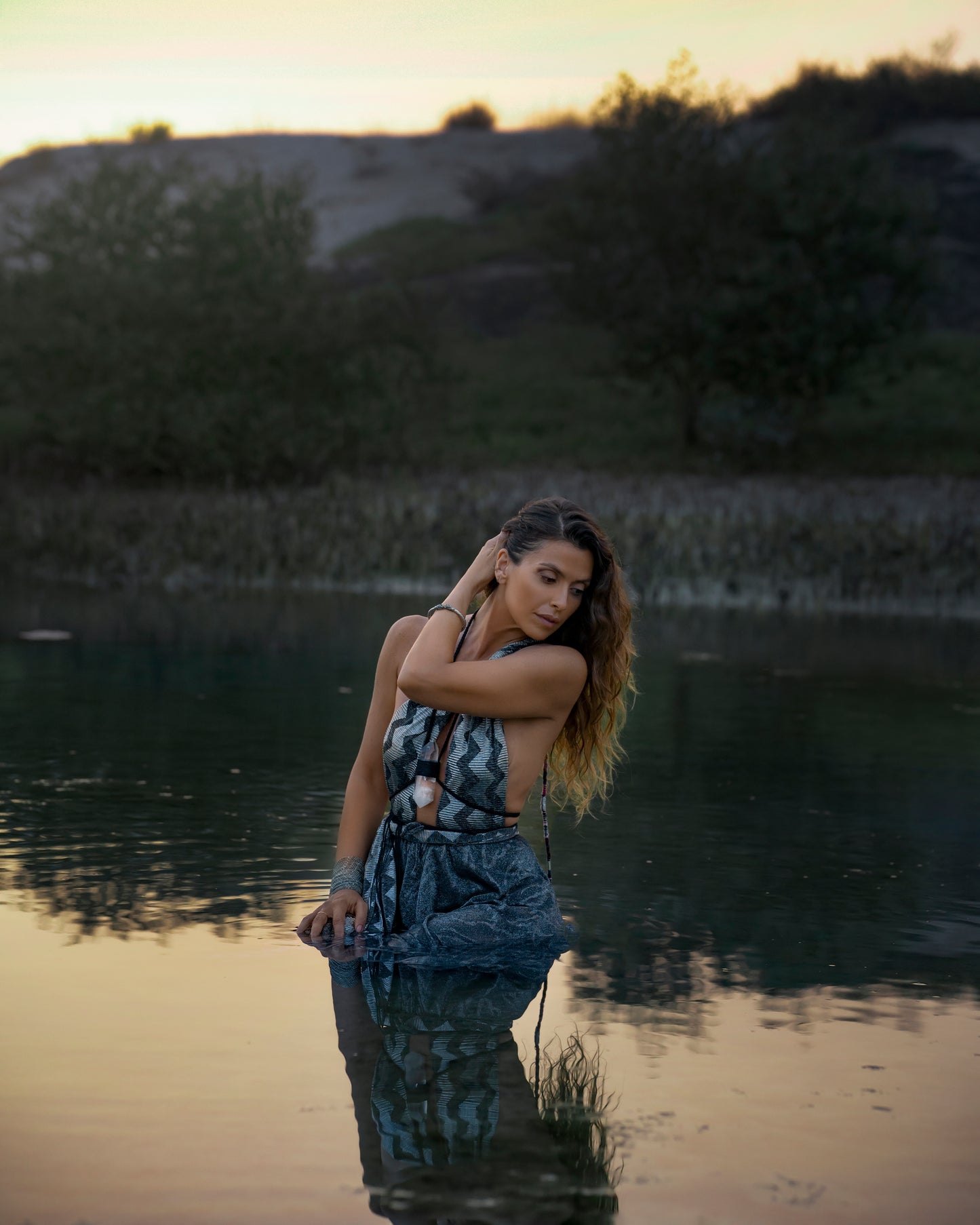 Clear Quartz - Black Braided Rope