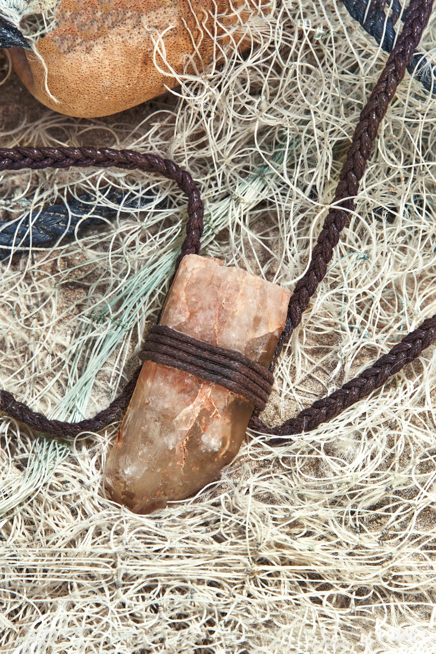 Citrine - Brown Braided Rope