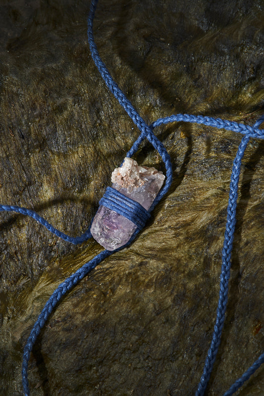 Amethyst - Blue Braided Rope