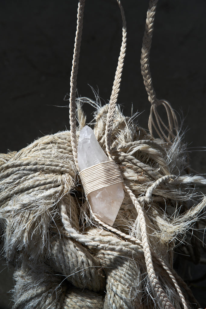 White Quartz - Off White Braided Rope