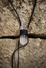 Clear Quartz - Black Braided Rope